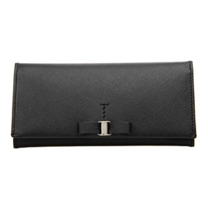 Salvatore Ferragamo（フェラガモ） B480PEBBLE BLK 長札（ファスナー付）