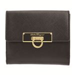 FERRAGAMO（フェラガモ） B756 PEBBLE／BLK ダブルホック財布