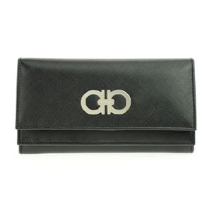 Salvatore Ferragamo（フェラガモ） 8219PEBBLE BLK 長札（小銭入れ付）