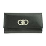 Salvatore Ferragamo（フェラガモ） 8219PEBBLE BLK 長札（小銭入れ付）