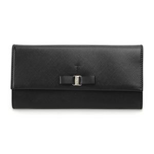 Salvatore Ferragamo（フェラガモ） A994PEBBLE BLK 長札（ファスナー付）