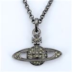 Vivienne Westwood（ヴィヴィアンウエストウッド） MINI BAS RELIEF P／GUNMETAL／BLACKDIAMOND ネックレス