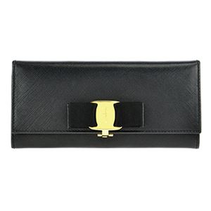 Salvatore Ferragamo（フェラガモ） B559 CALF／NERO ROSS 長財布