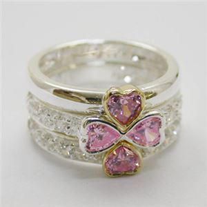 Folli Follie（フォリフォリ） CLOVER RING PINK／CLEAR／48 リング
