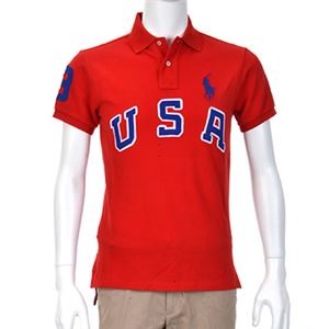 Ralph Lauren（ラルフローレン） MNBLKNIM1A00247／065RED／XS ポロシャツ半袖
