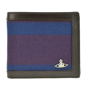 Vivienne Westwood（ヴィヴィアン・ウエストウッド） 33-058 MAN TARTAN／BLU 二つ折り財布