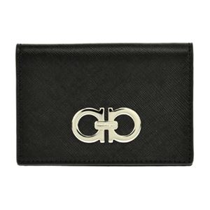 Salvatore Ferragamo（フェラガモ） A552 PEBBLE／BLK 名刺入れ
