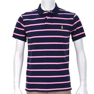 Ralph Lauren（ラルフローレン） MNBLKNIM1I10103／D60PNK STRIPE／XL ポロシャツ半袖