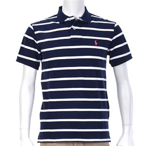 Ralph Lauren（ラルフローレン） MNBLKNIM1I10103／E93WHT STRIPE／XS ポロシャツ半袖