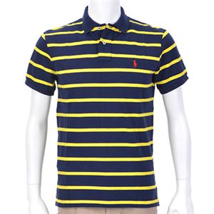 Ralph Lauren（ラルフローレン） MNBLKNIM1I10103／F03YEL STRIPE／S ポロシャツ半袖
