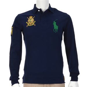 Ralph Lauren（ラルフローレン） MNBLKNIM1H10026／B82NAVY／S ポロシャツ長袖
