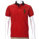 Ralph Lauren（ラルフローレン） MNBLKNIM1A10037／D71RED／L ポロシャツ半袖