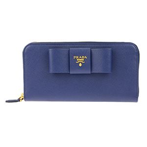 Prada （プラダ） 1M0506 S／FIOCCO／BLU 長財布