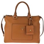 Prada (プラダ) 1BA063 V/DAI/CARAMEL 手提げバッグ