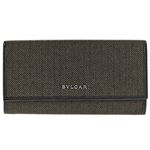 Bvlgari （ブルガリ） 32585 CANVAS／BLK 長財布