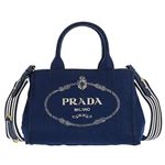 Prada （プラダ） 1BG439 CANAPA ROO／BLUETTE／TALC 手提げバッグ