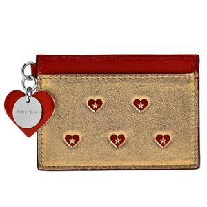 Jimmy Choo （ジミーチュウ） MAXIE EWM／GLD／RED カードケース