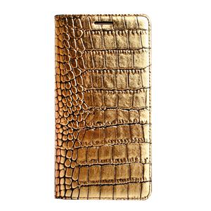 【Galaxy S6 ケース】GAZE Gold Croco Diary（ゲイズ ゴールドクロコダイアリー） GZ6087GS6 ゴールド - 拡大画像