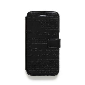 【Galaxy S6 ケース】Zenus Lettering Diary（ゼヌス レタリングダイアリー） Z5974GS6 ブラック - 拡大画像