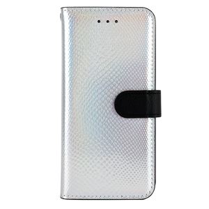 iPhone6s ケース 手帳型 HANSMARE Hologram Calf Diary（ハンスマレ ホログラムカーフダイアリー）アイフォン iPhone6（silver） - 拡大画像