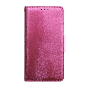 多機種対応スマートフォンマルチケース HANSMARE CALF Diary（ハンスマレ カーフダイアリー）（Wine Pink） - 拡大画像