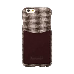 iPhone6s/6 ケース HANSMARE Leather Pocket Bar（ハンスマレ レザーポケットバー）アイフォン カバー（Bar houndstoothbrown） - 拡大画像