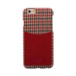 iPhone6s/6 ケース HANSMARE Leather Pocket Bar（ハンスマレ レザーポケットバー）アイフォン カバー（Bar houndstooth red）