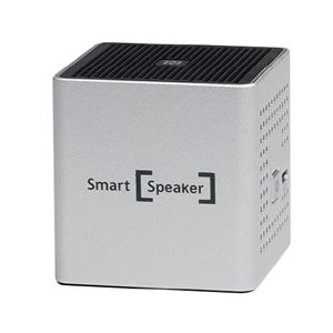 【SK】スマホ用 Bluetooth対応小型スピーカー Smart Speaker（スマートスピーカー） bluetooth スピーカー bluetooth スピカ ワイヤレス NFC 携帯スピーカー パワフル スマートフォン対応 （Silver） - 拡大画像