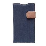 docomo 【Xperia A2/Xperia Z1f】ZENUS Denim Vintage Pocket Diary（デニムビンテージポケットダイアリー） スナップボタン デニム、イタリアン本革（Vintage Pocket）