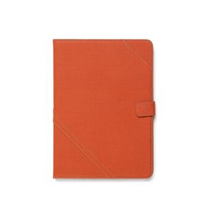 【iPad Air】ZENUS Cambridge Diary スタンド機能付 イタリアンファブリック ハイブリッド（orange） - 拡大画像