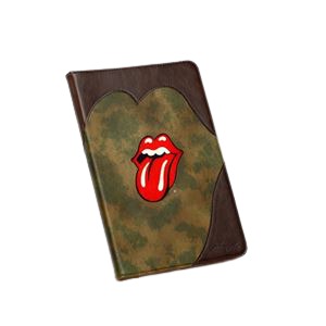 【iPad mini 3 / iPad mini 2 / iPad mini】ZENUS Rolling Stones Classic Tongue Camo Diary （ローリングストーンズ クラシックタン カモダイアリー） ハイブリッド 自動オン・オフ機能付 スタンド機能 ボタンなし（Camo Diary） - 拡大画像