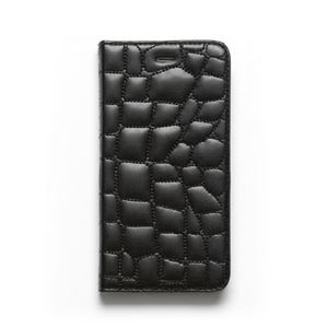 iPhone6s/6 ケース ZENUS Croco Quilting Diary（ゼヌス クロコキルティングダイアリー）アイフォン（Black） - 拡大画像
