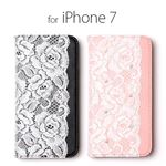 abbi iPhone7 Lace Diary ブラック