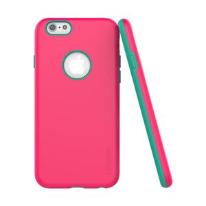 araree iPhone6 Amy Art Colors Bar ピンク+エメラルド - 拡大画像