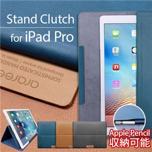 araree iPad Pro Stand Clutch チャコールグレー - 拡大画像