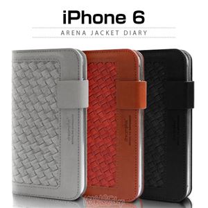 dreamplus iPhone6 Arena Jacket Diary ブラック - 拡大画像