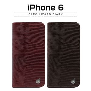 dreamplus iPhone6 Cleo Lizard Diary ブラウン - 拡大画像