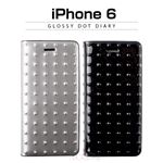 GAZE iPhone6 Glossy Dot Diary シルバー