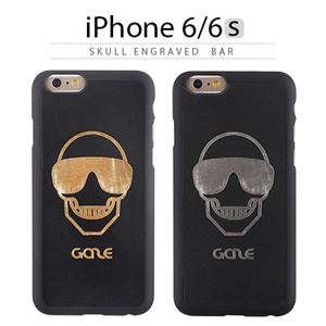GAZE iPhone6/6S Skull Engraved Bar ゴールド - 拡大画像