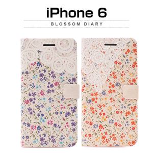 Happymori iPhone6 Blossom Diary オレンジ - 拡大画像
