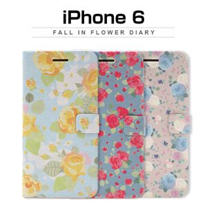 Happymori iPhone6 Fall in flower Diary イエローローズ - 拡大画像