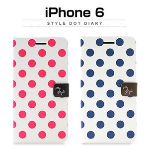 Happymori iPhone6 Style Dot Diary チェリー - 拡大画像