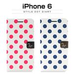 Happymori iPhone6 Style Dot Diary ネイビー