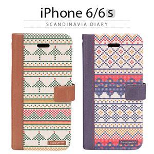 Happymori iPhone6/6S Scandinavia Diary バイオレット - 拡大画像