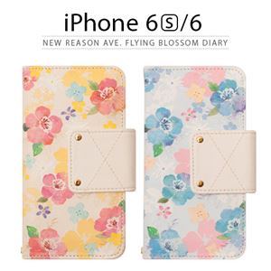 Happymori iPhone6s/6 New Reason Ave. Flying Blossom Diary ブルー - 拡大画像