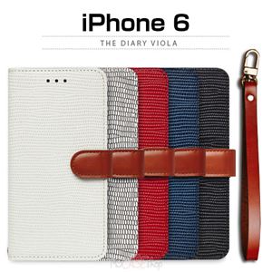 motomo iPhone6 The Diary Viola ブラック - 拡大画像