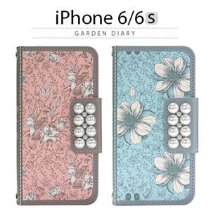 Mr.H iPhone6/6S Garden Diary ブルー - 拡大画像