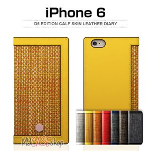 SLG Design iPhone6 D5 Edition Calf Skin Leather Diary オレンジ - 拡大画像
