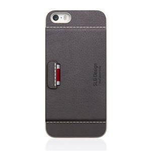 SLG iPhone5/5s D6 Italian Minerva Box Leather Card Pocket Bar グレー 商品画像