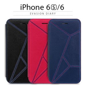 stil iPhone6/6S EVASION Diary ブラック - 拡大画像